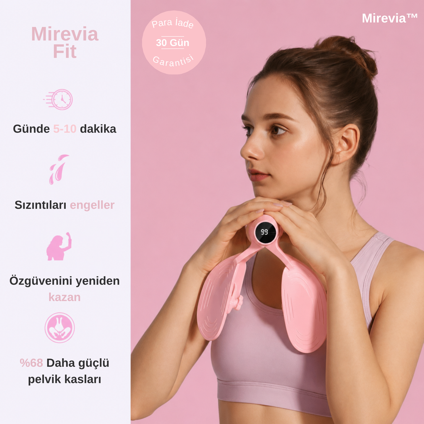 Mirevia Fit™ Pelvik Bölge Egzersiz Aleti